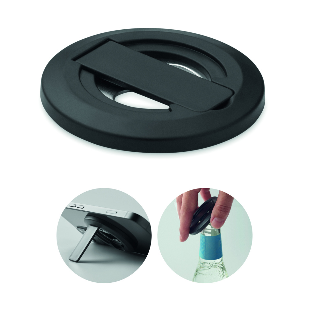 Logo trade advertising product photo of: Phone holder and bottle opener