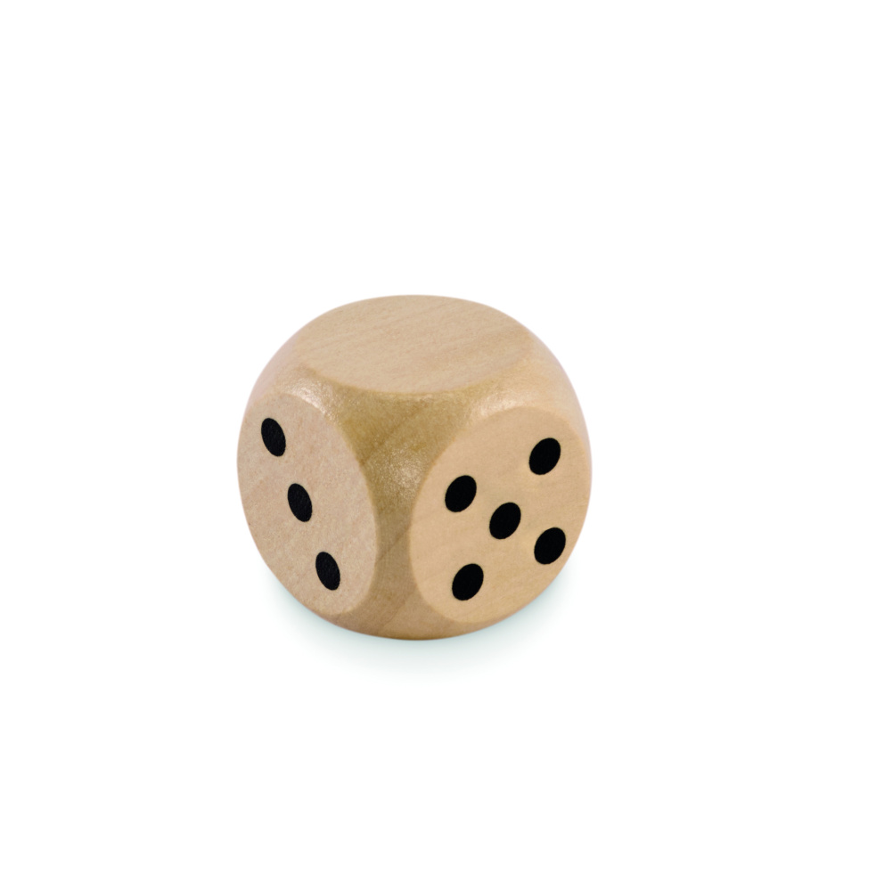 Logo trade business gift photo of: Schima wooden dice 3cm dia