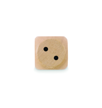 Logo trade promotional merchandise image of: Schima wooden dice 3cm dia