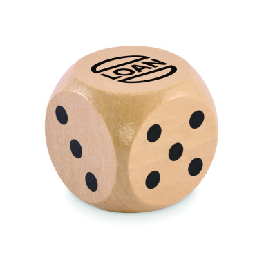 Logotrade advertising product image of: Schima wooden dice 5cm dia