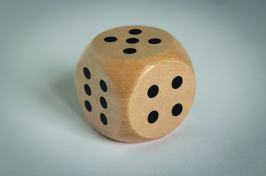 Logotrade promotional merchandise photo of: Schima wooden dice 5cm dia