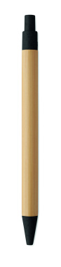 Logo trade promotional products image of: Push button ball pen in bamboo