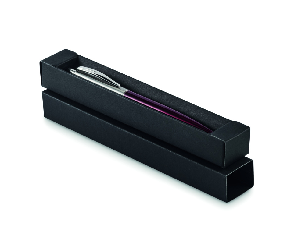 Logo trade business gifts image of: Push button pen in box