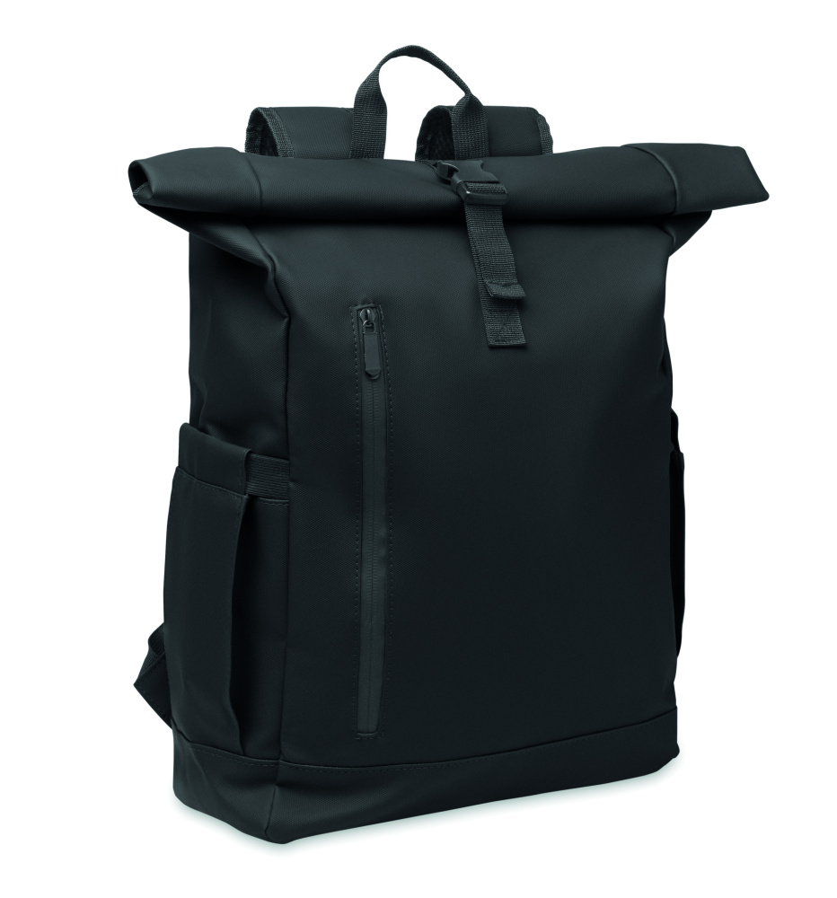 Logo trade promotional item photo of: Rolltop laptop rucksack 600D