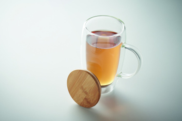 Logotrade business gift image of: Double wall glass mug 450ml