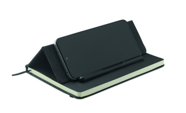 Logo trade corporate gifts image of: A5 notebook with phone holder