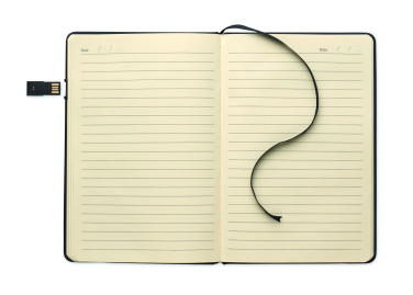 Logotrade advertising product image of: A5 notebook w/ integrated USB