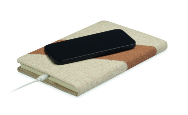 Logo trade promotional item photo of: A5 notebook with 15W charger