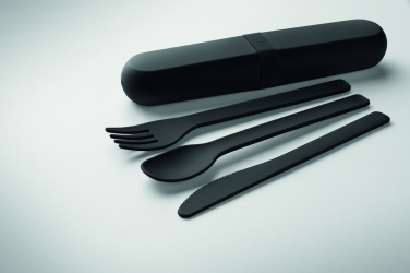 Logotrade business gift image of: Cutlery set and case in PLA
