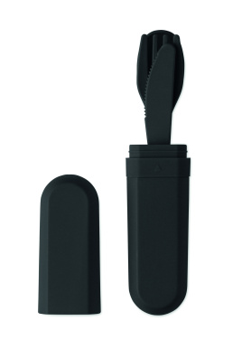 Logotrade promotional item picture of: Cutlery set and case in PLA