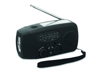 Logo trade promotional giveaway photo of: Portable radio SOS with LED torch
