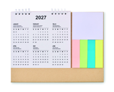 Logotrade business gift image of: Desk calendar with memo pad