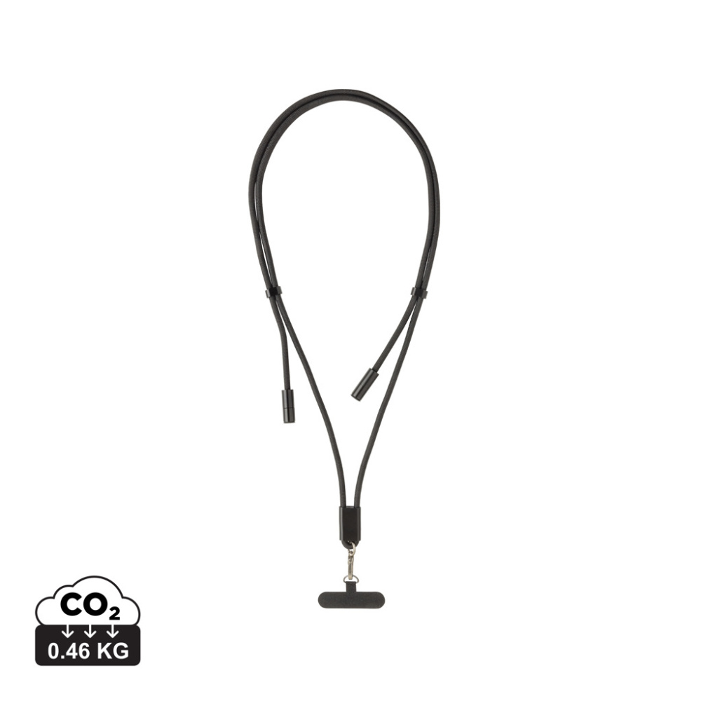 Logotrade advertising products photo of: LoopAmp RCS RPET adjustable phone cord with 60W cable