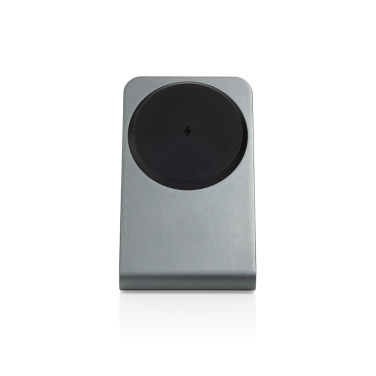 Logo trade promotional gift photo of: Terra aluminium 15W magnetic wireless charging phone stand