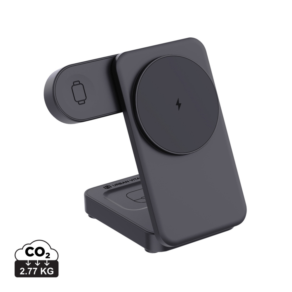 Logo trade promotional items picture of: Urban Vitamin Arcadia RCS rplastic 15W 3in1 magnetic charger