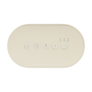 Logo trade promotional item photo of: LumaRise RCS reycled plastic white noise alarm clock