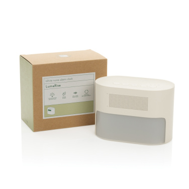 Logo trade promotional product photo of: LumaRise RCS reycled plastic white noise alarm clock