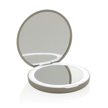 Logo trade promotional gifts image of: Lumora RCS recycled plastic LED re-chargeable make-up mirror