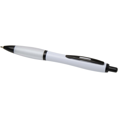 Logo trade promotional giveaways picture of: Nash recycled plastic ballpoint pen with black trims (black ink)