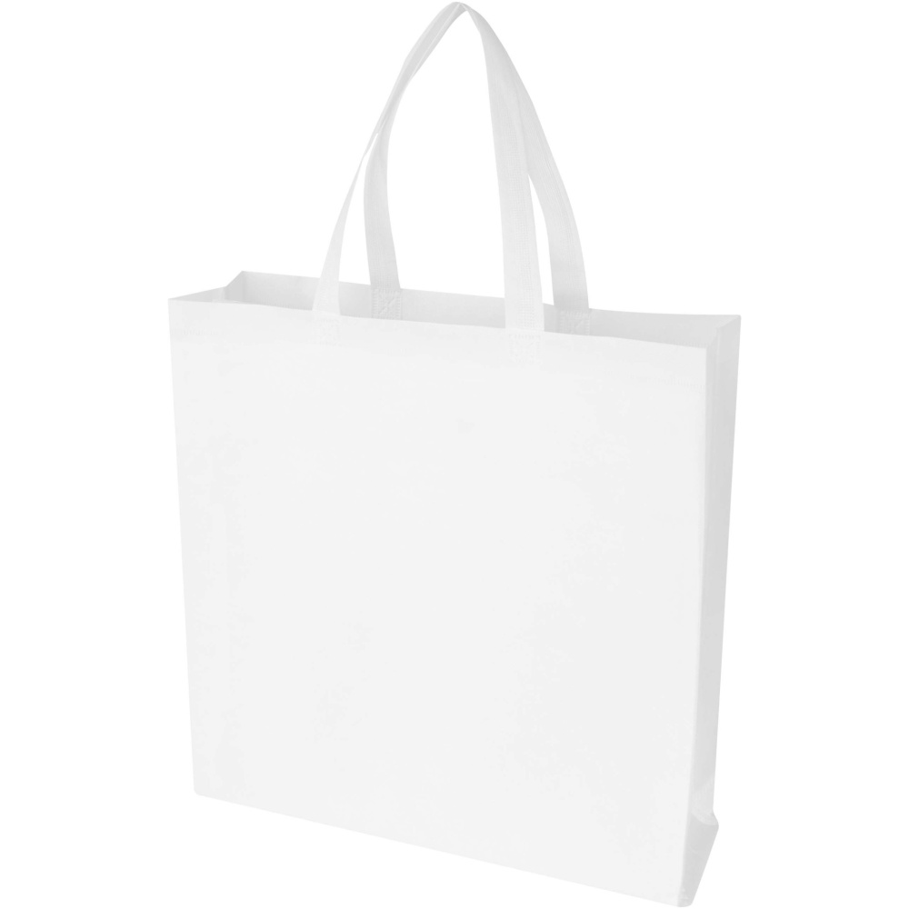 Logotrade promotional merchandise picture of: EcoSeal GRS recycled nonwoven gusset tote bag 12L