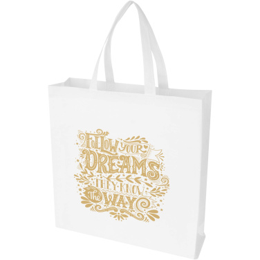 Logotrade promotional product picture of: EcoSeal GRS recycled nonwoven gusset tote bag 12L