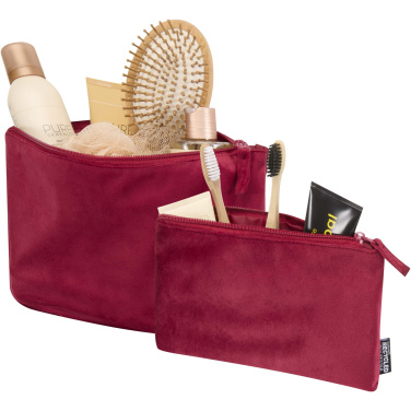 Logo trade promotional merchandise image of: Swift GRS recycled velvet toiletry bag set