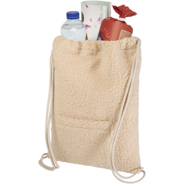 Logotrade promotional products photo of: Bear GRS recycled sherpa drawstring backpack 9L