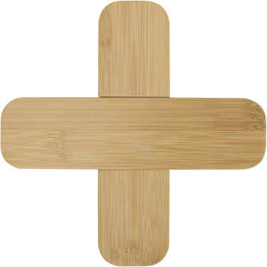 Logo trade promotional merchandise photo of: Croc bamboo trivet - large