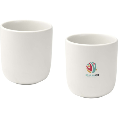 Logo trade promotional merchandise picture of: Male 200 ml ceramic cups - set of 2