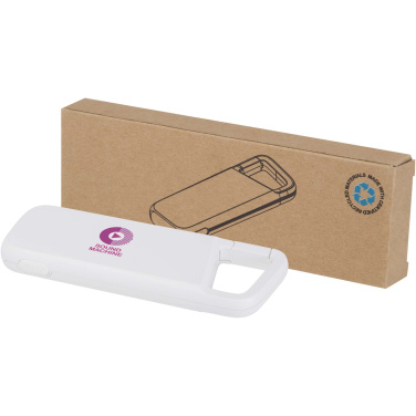 Logo trade promotional gift photo of: Alkes 5000 mAh 12W recycled plastic water resistant power bank with carabiner