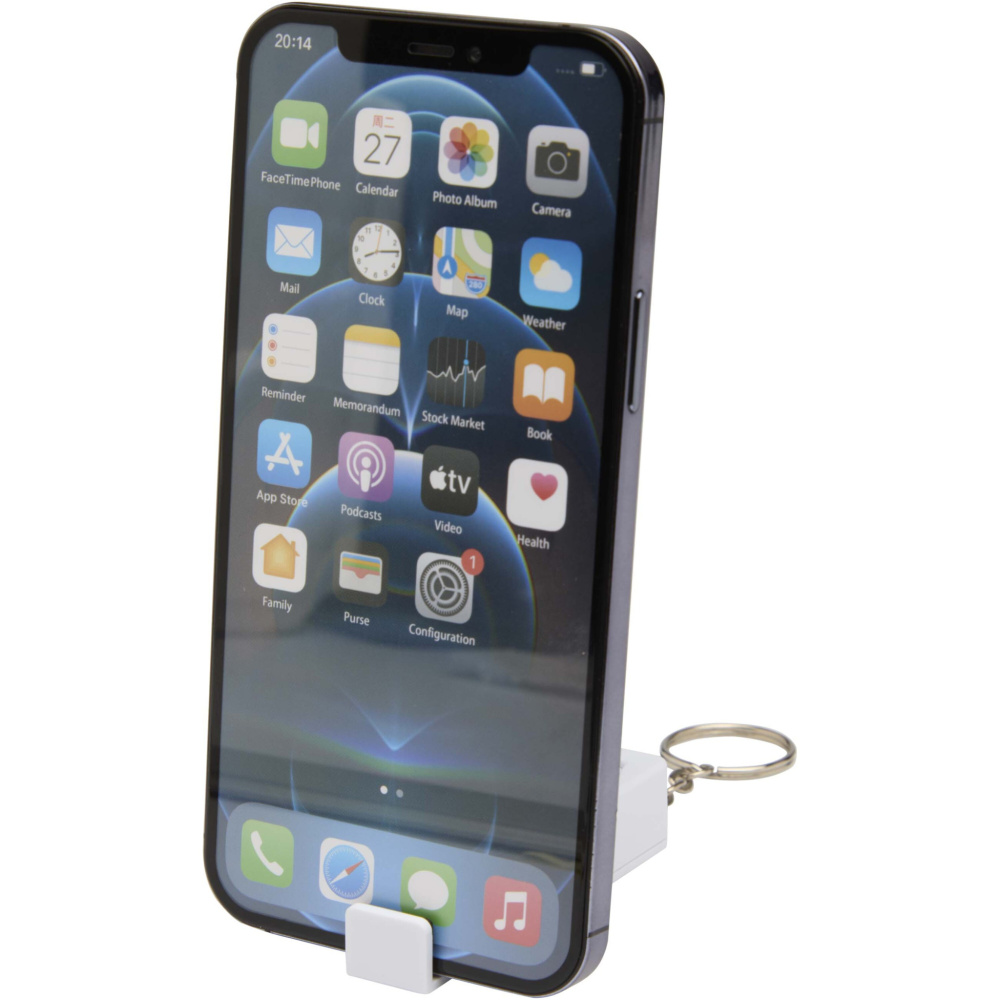 Logotrade promotional merchandise image of: Aggia recycled plastic phone stand with fidget toy