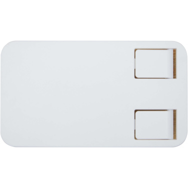 Logotrade promotional giveaway picture of: Alfirk recycled plastic foldeable desk phone stand with bamboo details