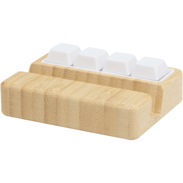 Logo trade promotional products picture of: Algol recycled plastic phone stand and fidget toy with bamboo details