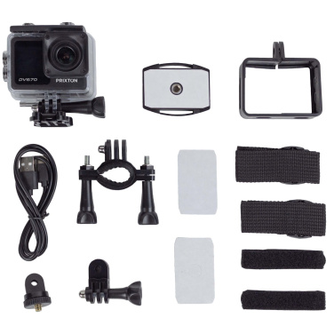 Logotrade promotional giveaway image of: Prixton DV670 4K dual screen action camera
