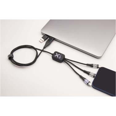 Logo trade promotional product photo of: SCX.design C51 60W 5-in-1 rPET fast charging cable with display