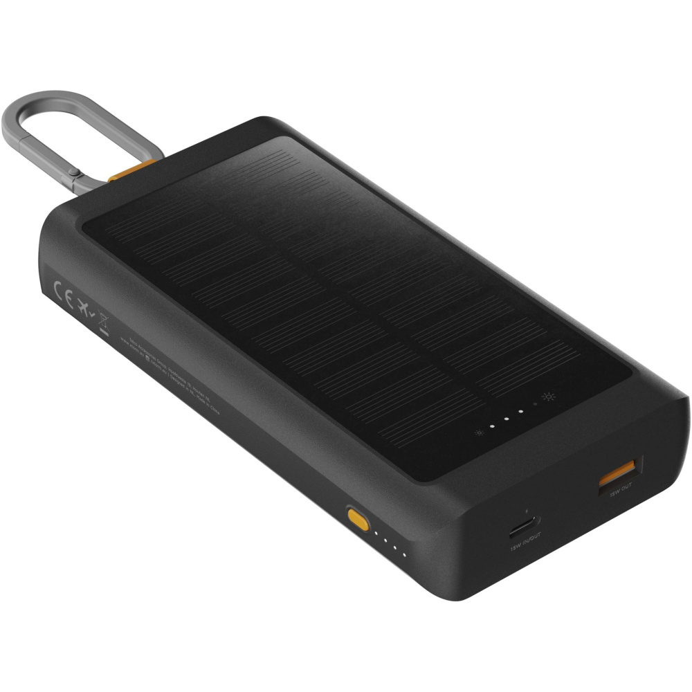 Logo trade business gifts image of: Xtorm XG2S101 Go2 10.000 mAh 15W solar power bank with light