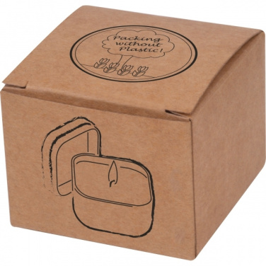 Logo trade promotional giveaway photo of: Candle in tin PRAGUE