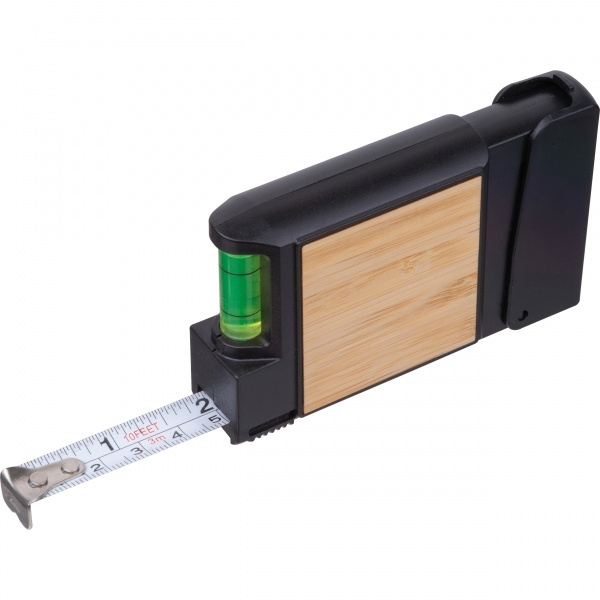 Logo trade advertising products image of: 3-Meter Tape Measure with Level HALIFAX