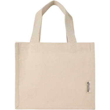 Logo trade promotional giveaways image of: Odessa 220 g/m² GRS recycled cotton mini gusset tote bag 9L