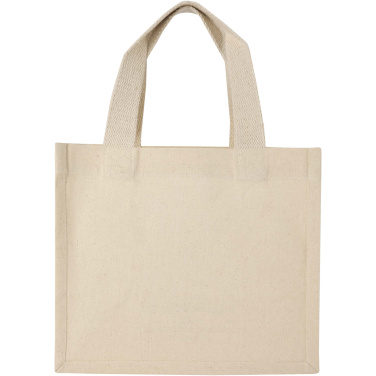 Logo trade promotional product photo of: Odessa 220 g/m² GRS recycled cotton mini gusset tote bag 9L