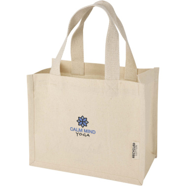 Logotrade business gift image of: Odessa 220 g/m² GRS recycled cotton mini gusset tote bag 9L