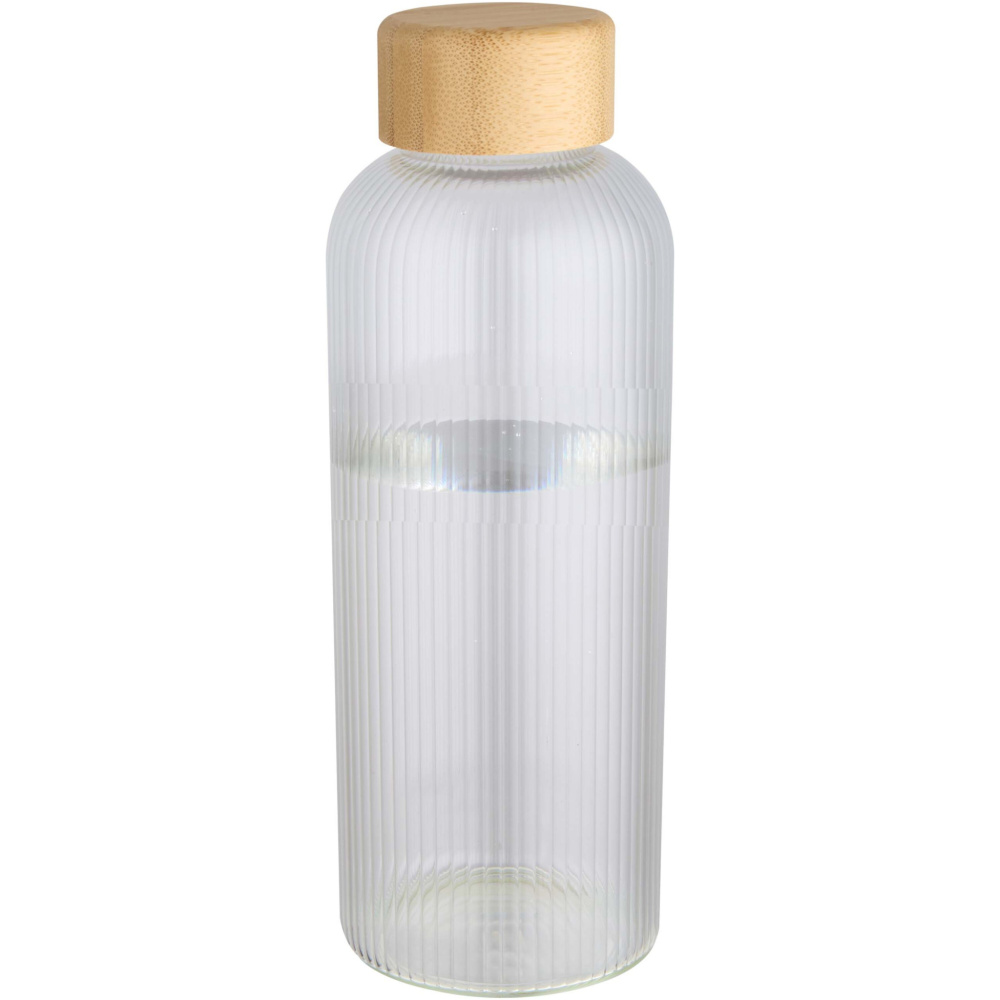 Logotrade business gift image of: Mirage 650 ml single-walled borosilicate glass bottle with bamboo lid