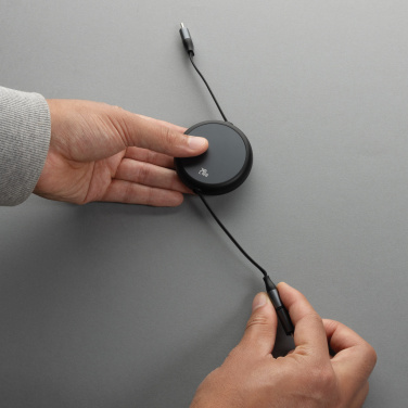 Logotrade business gift image of: Terra RCS recycled aluminium retractable 240W 2-in-1 cable