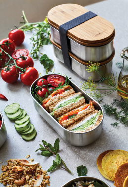 Logotrade advertising product image of: Black+Blum Stainless Steel Double Bento Box