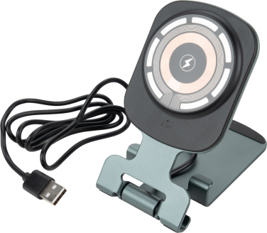 Logo trade promotional items image of: Phone holder with wireless charger