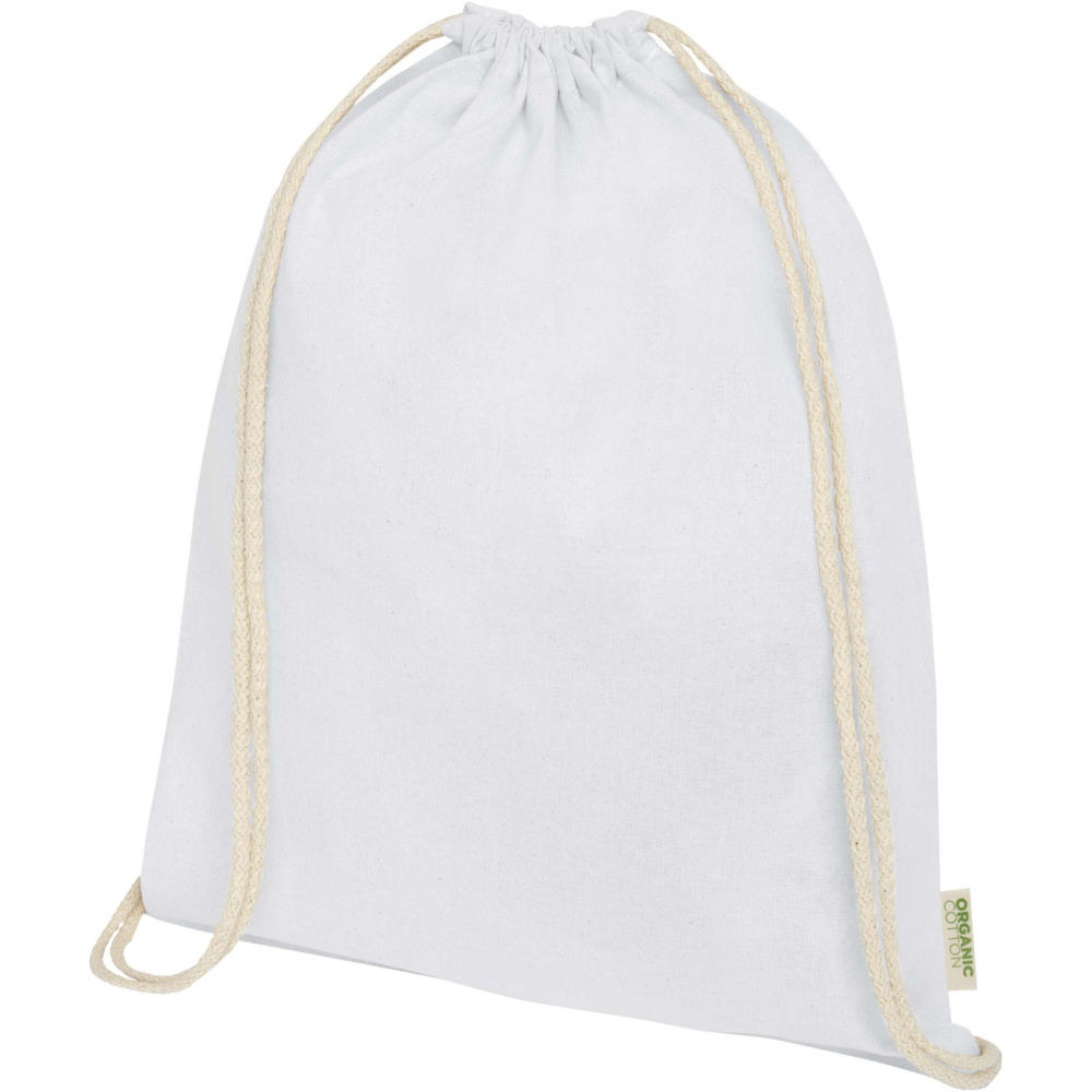 Logo trade promotional gifts image of: Odisha 140 g/m² OCS organic drawstring bag 5L