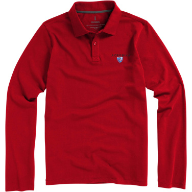 Logo trade corporate gifts picture of: Oakville long sleeve men's polo