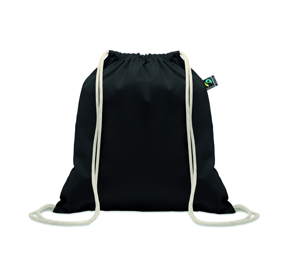 Logotrade promotional gift picture of: Drawstring bag Fairtrade 180gr