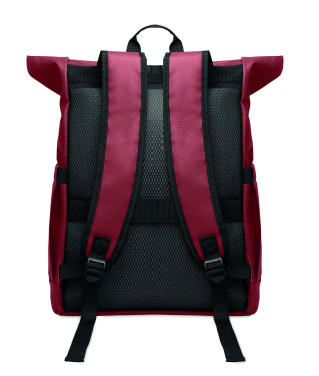 Logo trade promotional giveaways picture of: Rolltop laptop rucksack 600D