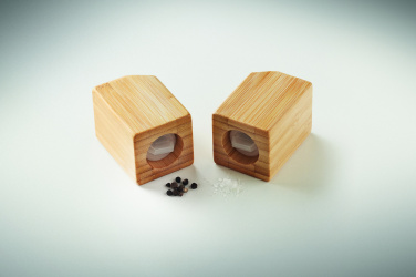 Logo trade corporate gifts picture of: Bamboo salt & pepper set